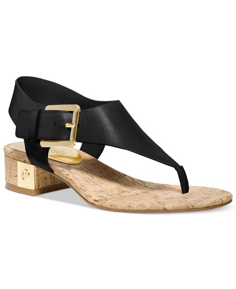 michael kors black bow thong sandals|Michael Kors open toe sandals.